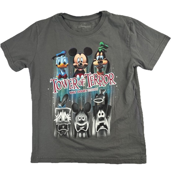 Disney Other - Disneyland Paris Kids Walt Disney Studios Tower Of Terror  T-Shirt‎ Gray Size 10